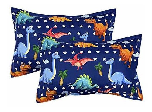 2 Piezas De Fundas De Almohada Niños  Estampado De Din...