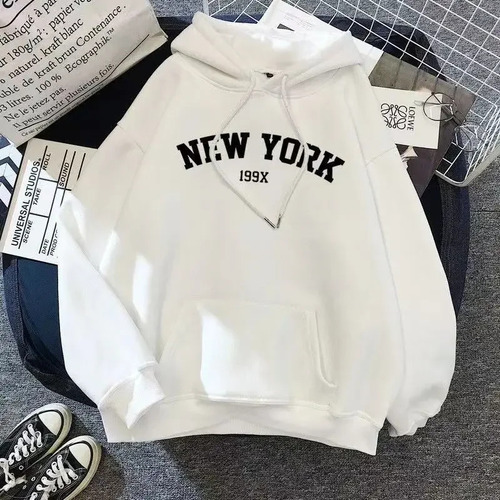 Sudadera Con Capucha De Mujer De Manga Larga Con Estampado D