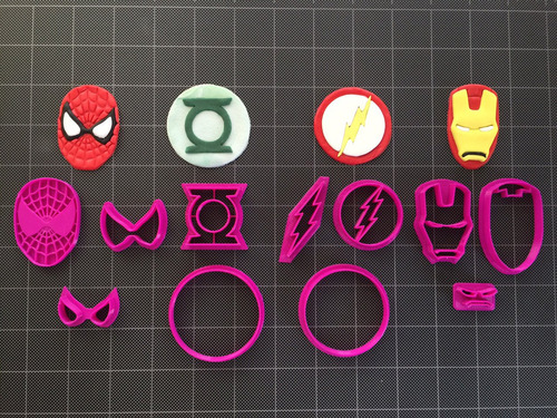 Super Hero (set B) Cortador Fondant Decoracion Galleta ()