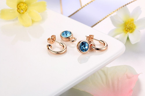 Aretes Modelos Con Swarovski Crystals Con Estuche En Stock