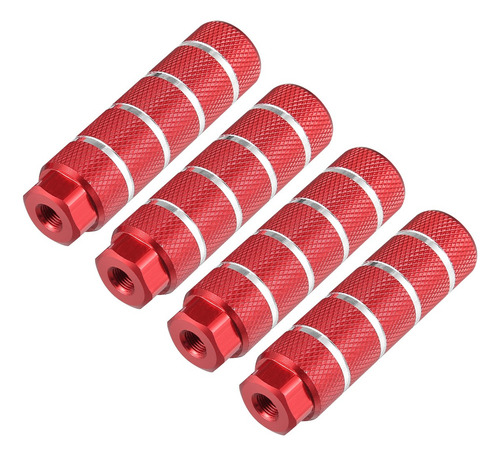 4 Posapies Trasero Para Bici Bmx Mtb Eje Diá 9.5mm Rojo