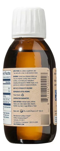 Wiley's Finest Omega-3 Limón Natural 2300 Mg 125 Ml Sabor Sin Sabor