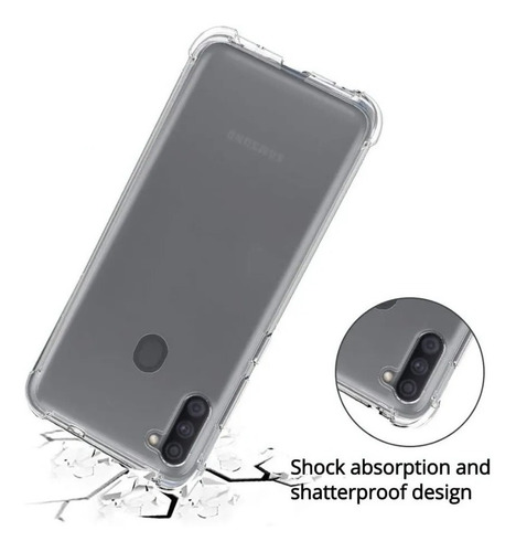 Capa Capinha Case Anti Queda Samsung A11 + Pelicula Vidro 3d