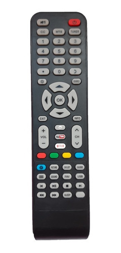 Control Remoto Smart Tv Kalley Challenger Botón Azul + Forr