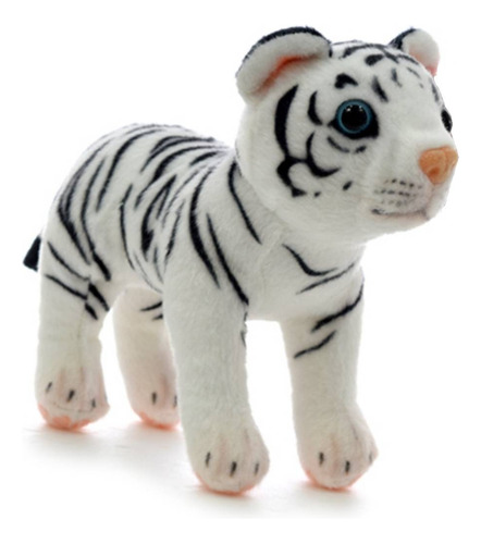 Tigre De Peluche Parado Blanco Original Importado Real 