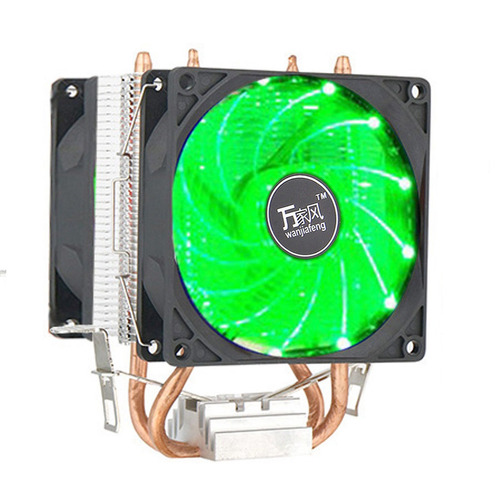 Verde Led Dual Cpu Cooler Silencioso Disipador Térmico Del V