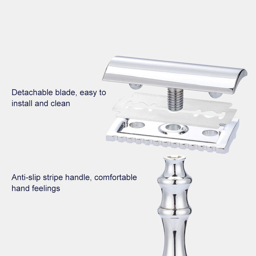 Afeitado Manual De Seguridad Clásico De Doble Borde Y Base P
