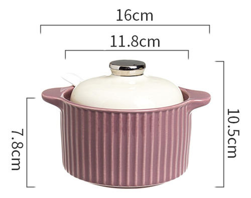 Tarro De Cerámica Para Yogur, Contenedor De Para Púrpura