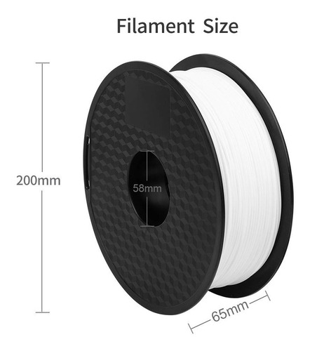Filamento Para Impressão 3d 1,75mm 1kg Pla Branco