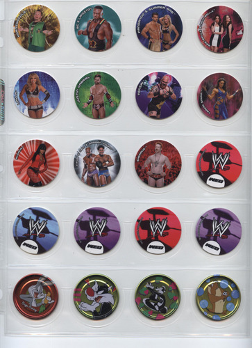 Tazos Sabritas 20 Aniversario Looney Tunes Wwe Bob Esponja (Usado)