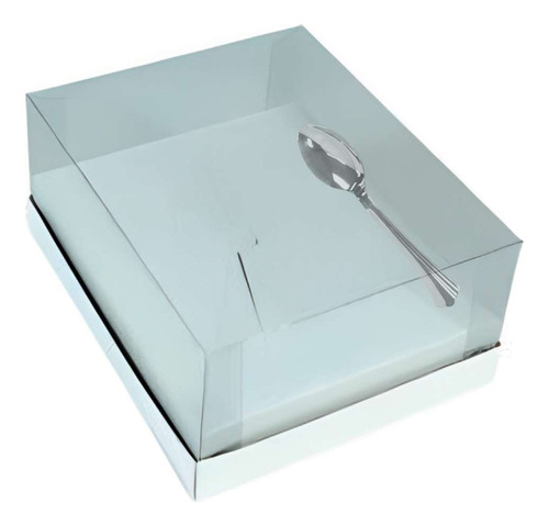 Caixa Ovo De Colher 250g/150g Páscoa Classic Branco- C/ 10un
