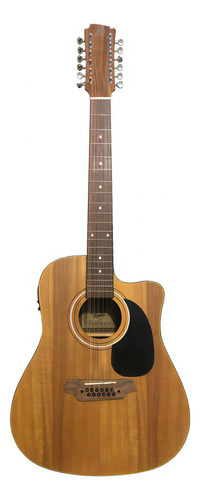 Guitarra Electroacustica Bamboo Ga-4012-koa-q 12 Cuerdas 