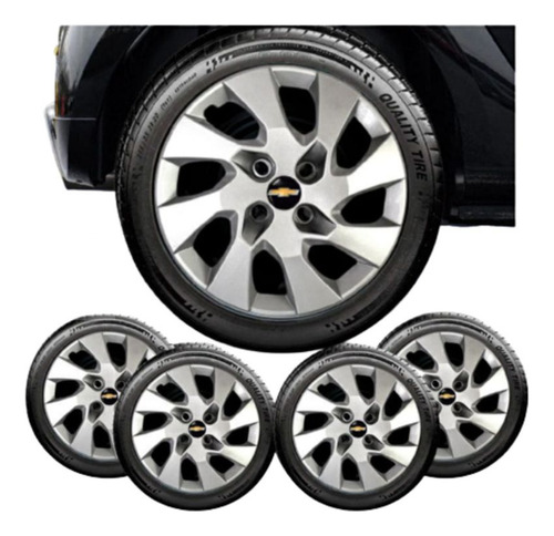 Jogo Calota Onix Prisma Cobalt 2014 2015 2016 Aro 15 4pçs