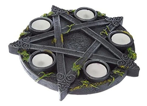 Portavelas Nemesis Now B2538g6 Wiccan Pentagram Portacandeli