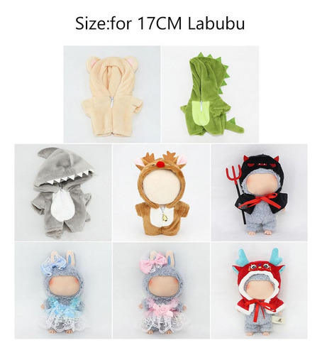 Para Mono Labubu De 17 Cm Con Falda Labubu Con Ciervo
