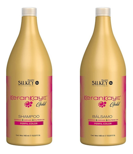 Shampoo + Bálsamo Silkey Kerankaye Perfil Color X 1480 Ml