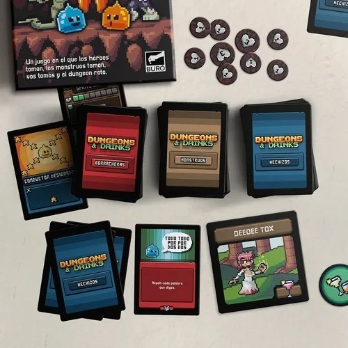 Imagen 2 de 2 de Dungeon & Drinks Juego De Mesa Familiar Previas Cartas Bureau