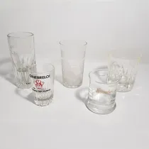 Comprar Antiguos Vasos Boliche Publicitarios Lote X 5 Mag 62231