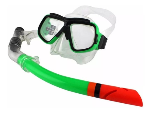 Snorkel Y Visor Scuba Combo Verde