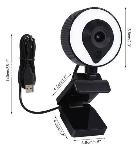 Cámara Web 2k Teraware W21, Iluminación Led Incluida