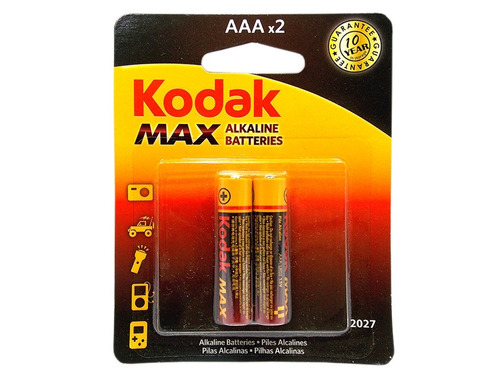 12 Pilhas Alcalina Kodak Max Aaa Cartela C/ 2 - Original