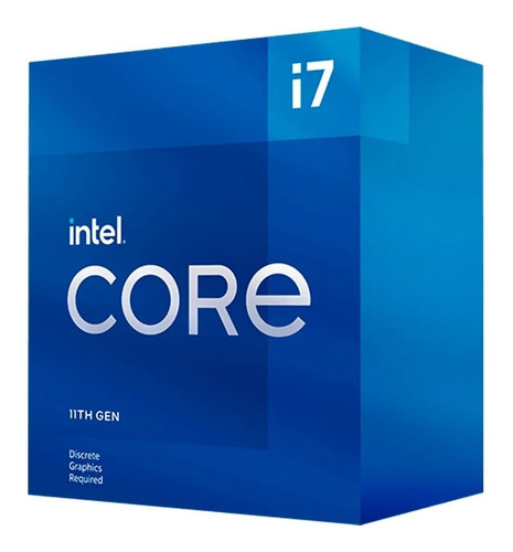 Procesador gamer Intel Core i7-11700F BX8070811700F de 8 núcleos y 4.9GHz de frecuencia con gráfica integrada