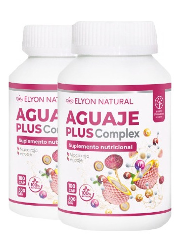 Aguaje 500mg Combate Menopausia & Moldea Silueta 02 Frascos