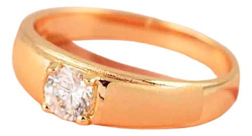 Anillo Compromiso Oro Laminado 18k Zircón Talla 6 W18