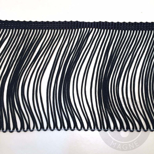Fleco De Rayon De 10cm Color Negro X 22m, Para Indumentaria