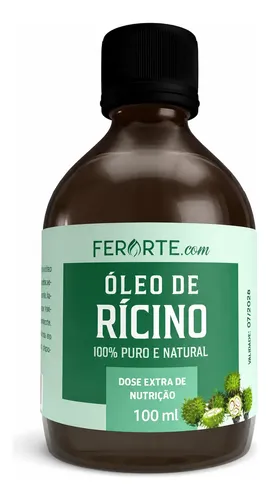 Óleo Vegetal De Rícino 100% Puro Vegano 100ml Neutra