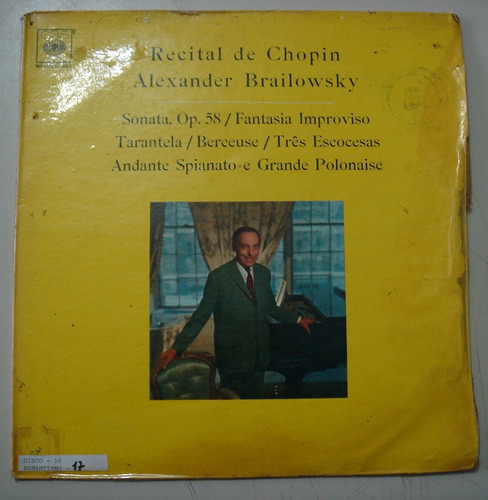 Lp Clássico - Alexander Brailowsky -recital De Chopin