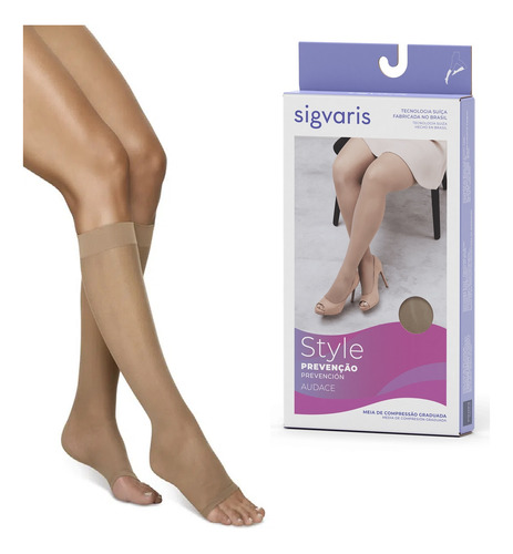 Meia Elástica 3/4 Sigvaris Style Prevenção Trombose Venosan