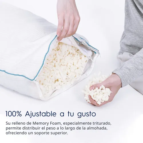 Imagen 4 de 9 de Almohada Luuna Memory Foam Ajustable, Regular