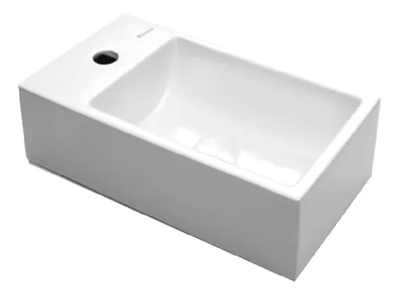 Bacha de baño de apoyar Piazza A146 blanco esmaltado 120mm de alto