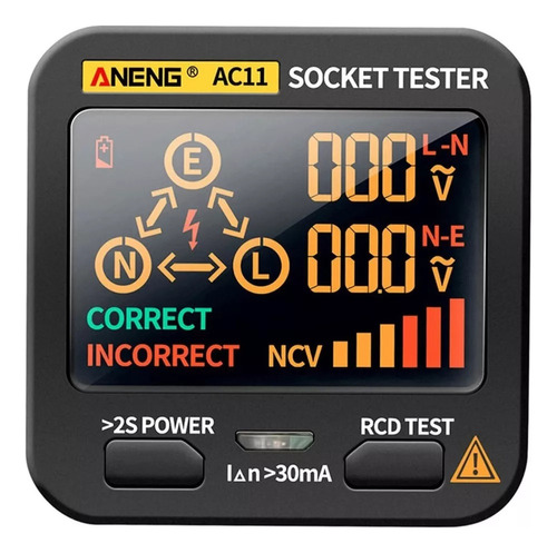 Probador De Enchufes Con Detector De Fugas Lazhu Aneng Ac11