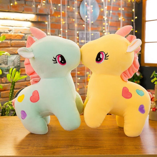 Unicornio Pony Peluche 23 Cm Corazón Amor Kawaii
