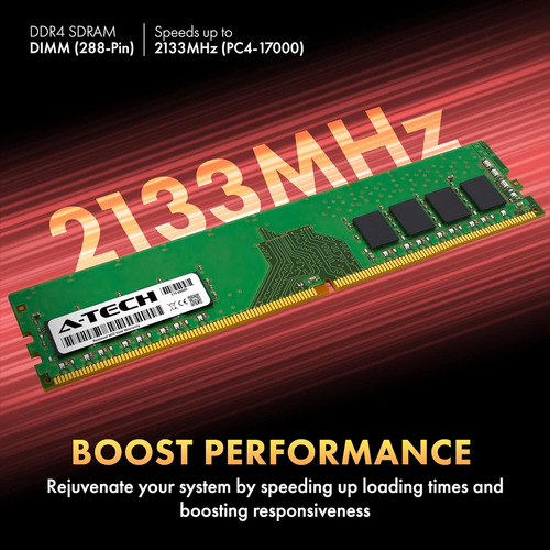 Kit De Memória Ram A-tech 16gb (2x8gb) Ddr4 2133mhz Dimm