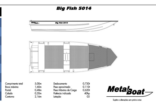 Bote Aluminio Metalglass Big Fish 5014 Dólar Oficial!!!