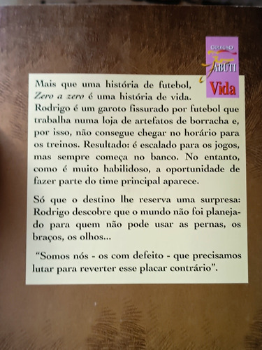 Livro De 2006 Zero A Zero De Tadeu Pereira Ver Descrição