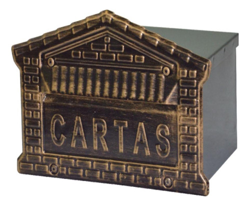 Caixa De Correio Cartas Tijolinho Em Ouro Embutir 15x21x12cm