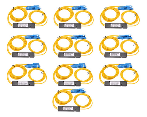 10 Unidades/juego Ftth Sc Upc 1x2 Plc Divisor De Fibra Óptic