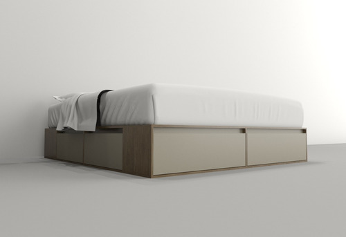 Imagen 3 de 10 de Box De Cama Con Cajonera + Zapatero Base Somier 1,80/ 2,00 M