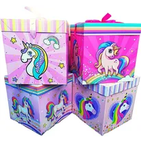 Comprar Set 12 Cajas Regalo 15cm, Unicornios, Cumpleaños, Niñas