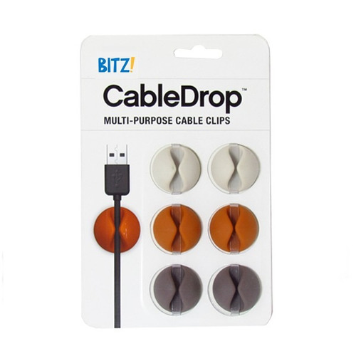 Organizadores De Cables Cabledrop.blister X 6 Colores Opacos