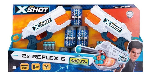 X Shot Pack X 2 Revolver Reflex 6 Con Dardos Y Latas
