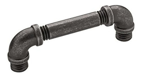 Hickory Hardware Hh076011bnv Pipeline Pull 96mm Cblack Nicke