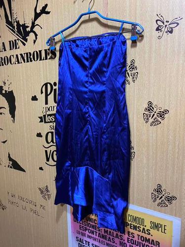 Vestido Strapless | Fiesta | Azul Marino | Cierre En Espalda
