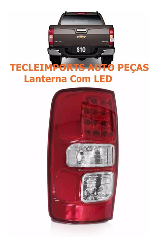 Lanterna S10 Ano 2012 2013 2014 2015 Ltz Com Led Esquerdo