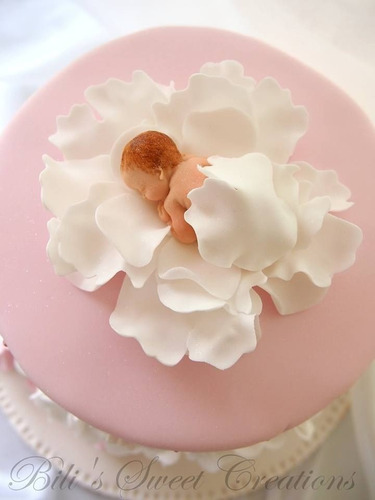 Adorno De Torta Baby Shower , Bautizo En Porcelana Frìa