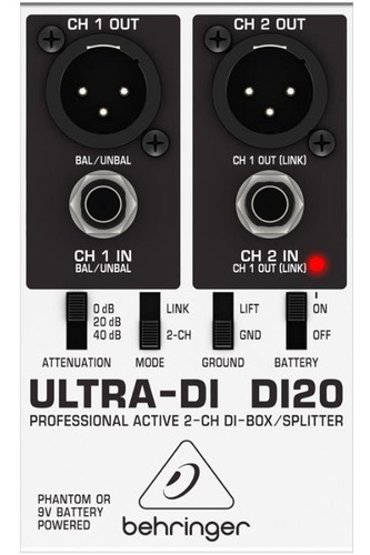 Direct Box 2 Canais Behringer Di20 Garantia 2 Anos Oferta.